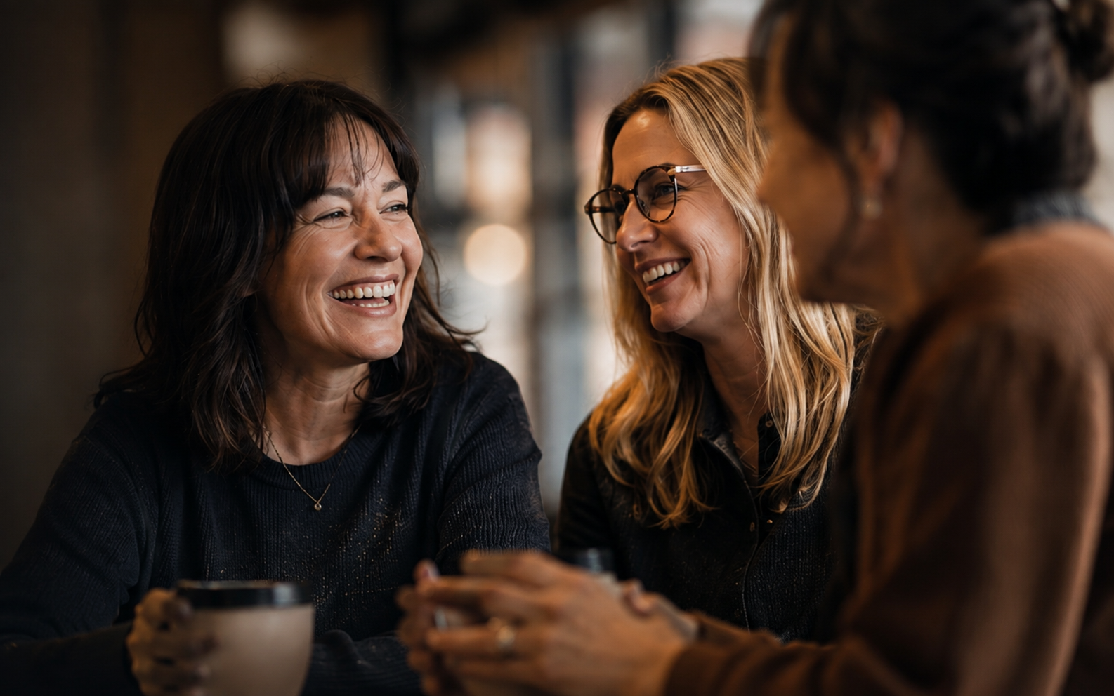Women laughing together
